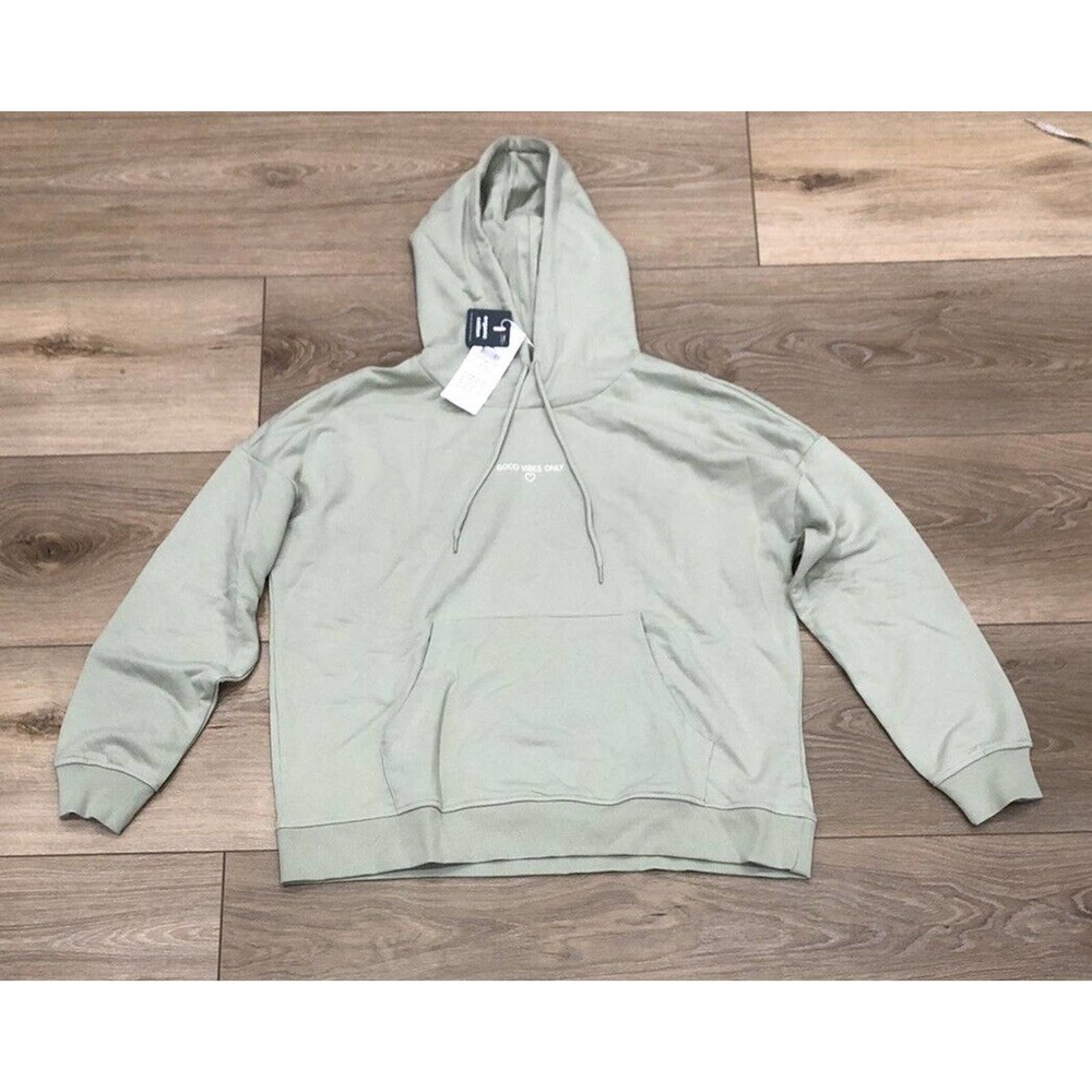 Only Life Girls Green Holodie Good Vibes Only Women’s Large Jacket R3